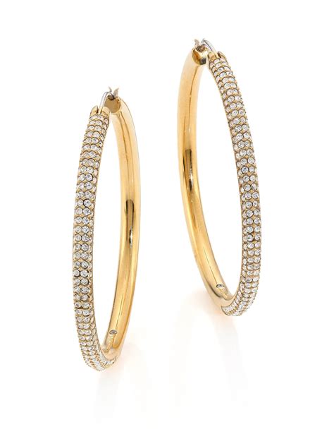 michael kors gold hoops|michael kors earrings sale.